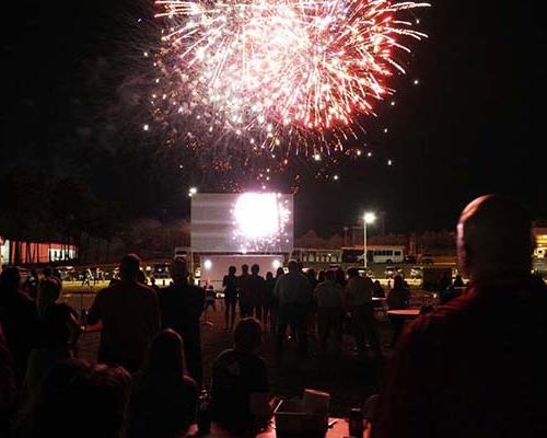 Fireworks at the All Class Alumni Party.